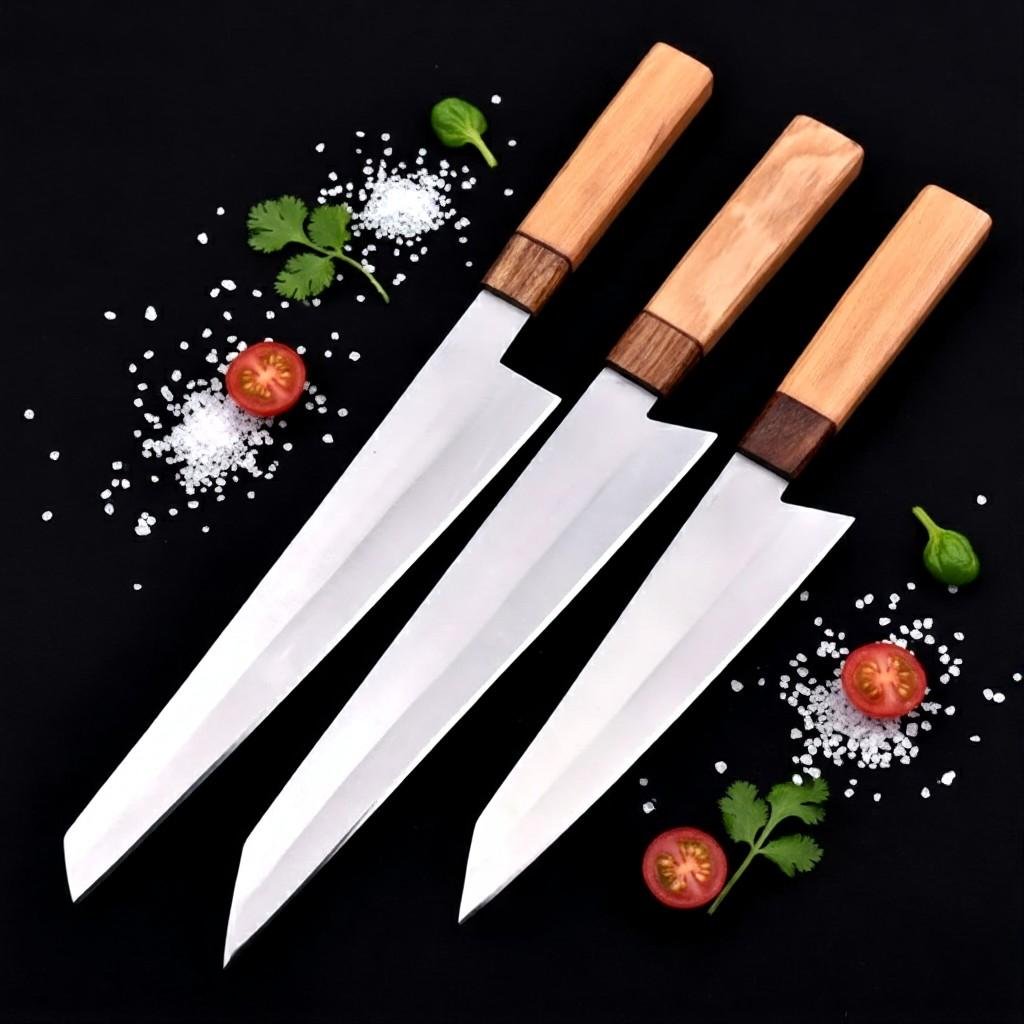 Premium Damascus Steel Japanese Kitchen Knife Set