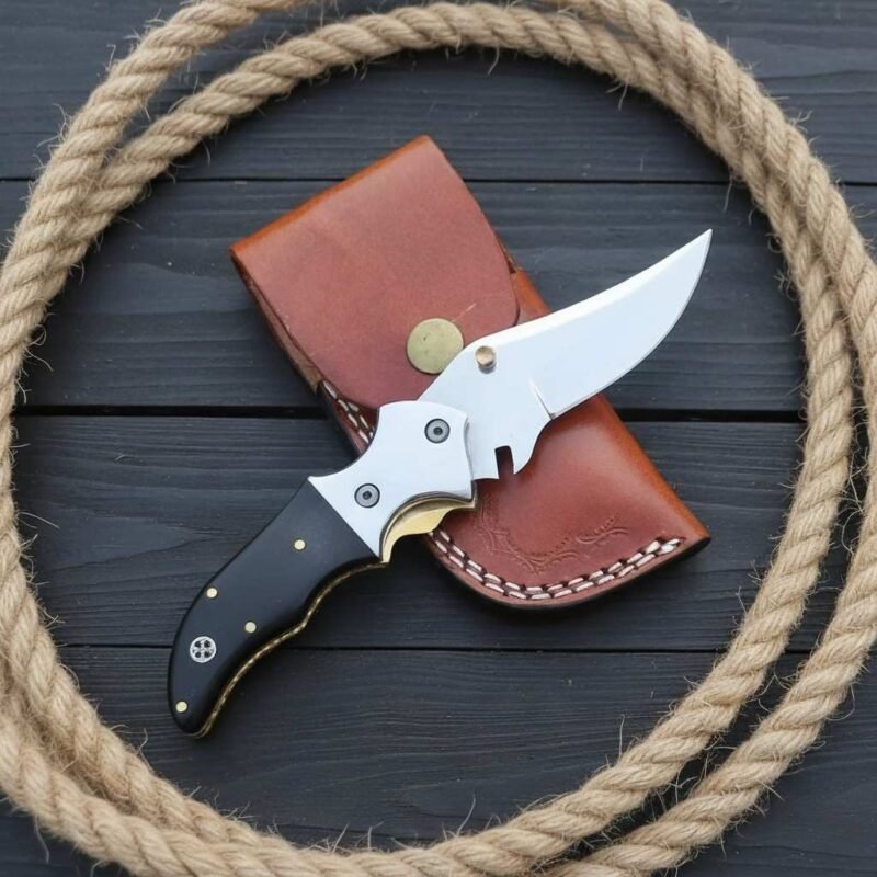 Blade close-up: high-performance stainless steel, lightweight EDC knife