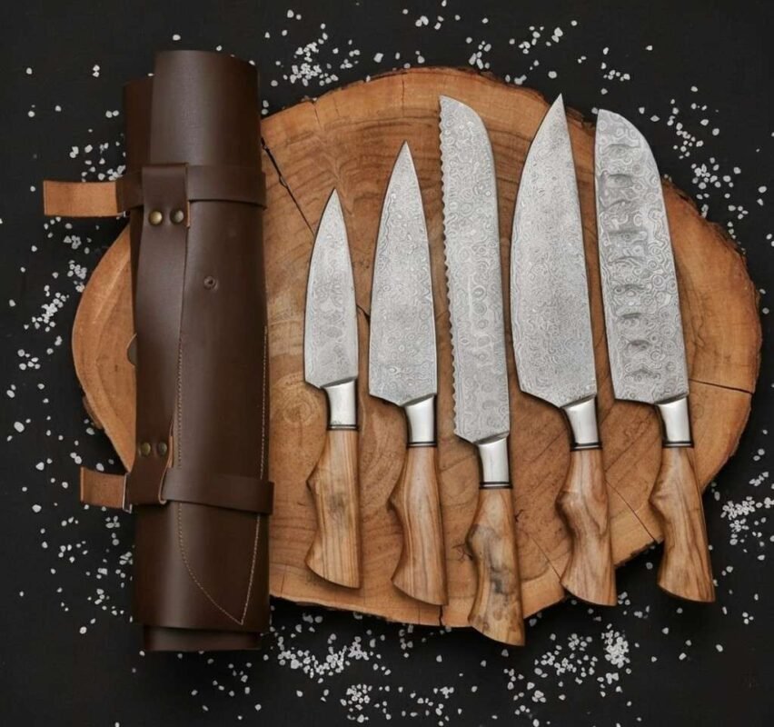 Monarch Cutlery Handmade Kitchen Knife Set with premium steel blades and handcrafted handles