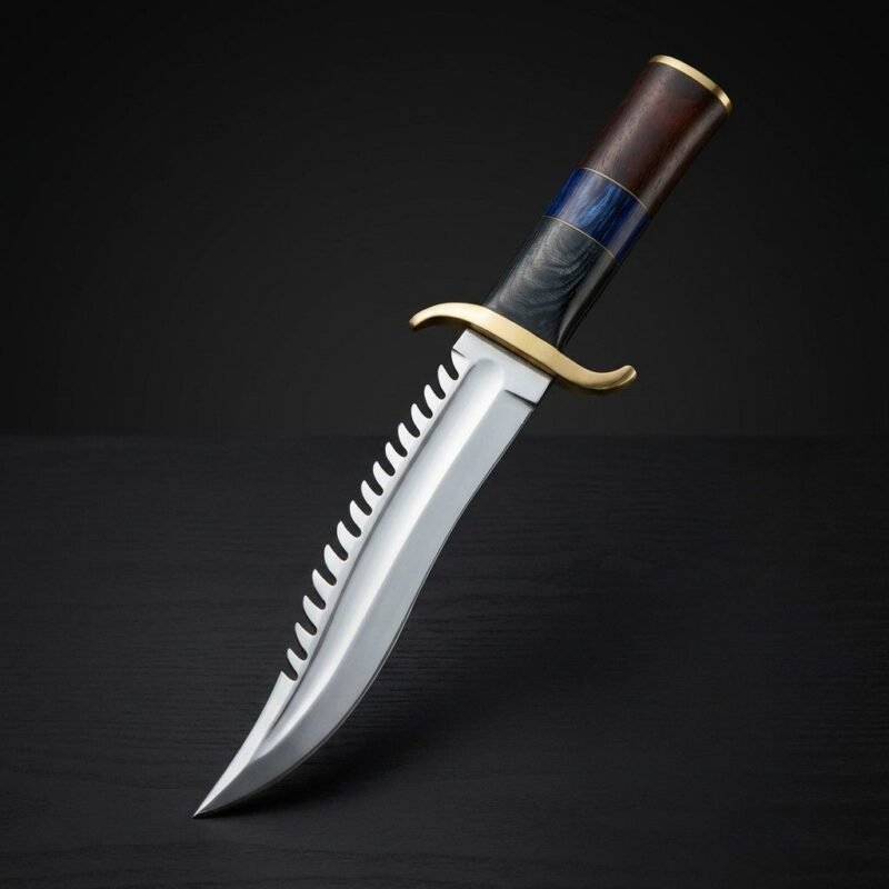 Handmade Damascus hunting knife by Monarch Cutlery with razor sharp blade