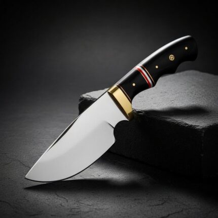 Monarch premium hunting knife with handcrafted leather sheath
