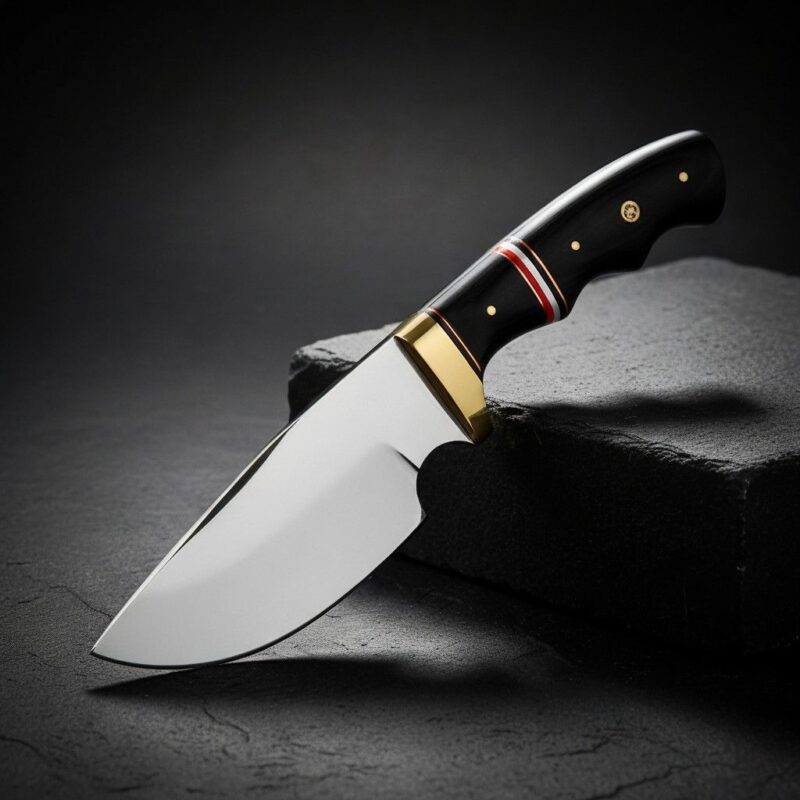 Monarch premium hunting knife with handcrafted leather sheath