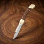 Monarch premium pocket knife with sharp folding blade and ergonomic handle