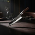 Professional Japanese Santoku knife for home and restaurant kitchens