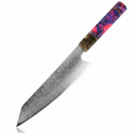 Premium Damascus Santoku Knife by Monarch Cutlery with razor-sharp Japanese steel blade