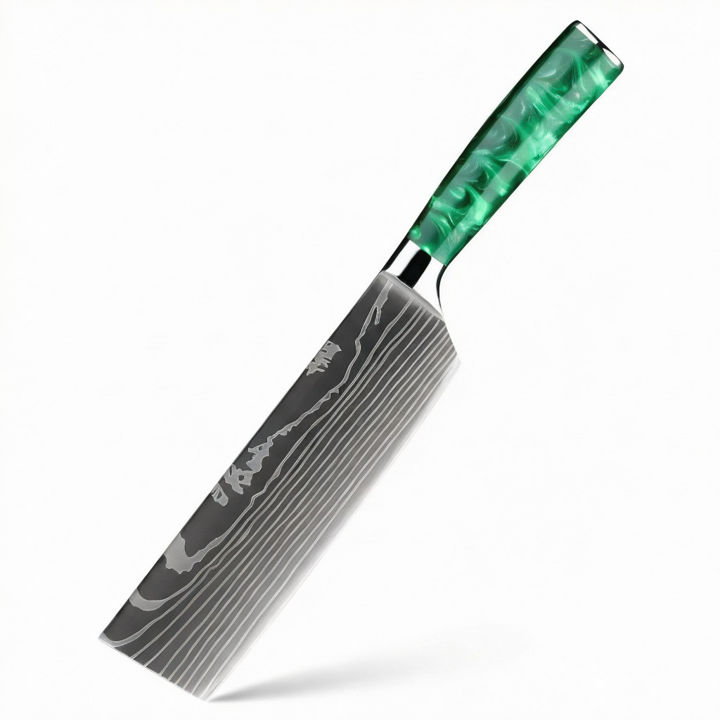 Damascus Steel Cleaver Knife by Monarch Cutlery for professional meat cutting and kitchen use