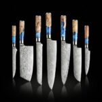 7 Piece Kitchen Knife Set with stainless steel blades