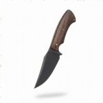 Elk Skinning Hunting Knife with full tang fixed blade and leather sheath
