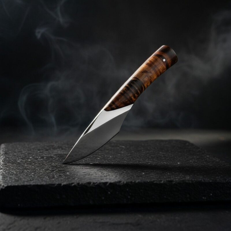Full tang hunting skinner knife with a genuine leather sheath for safe outdoor carry and hunting use.