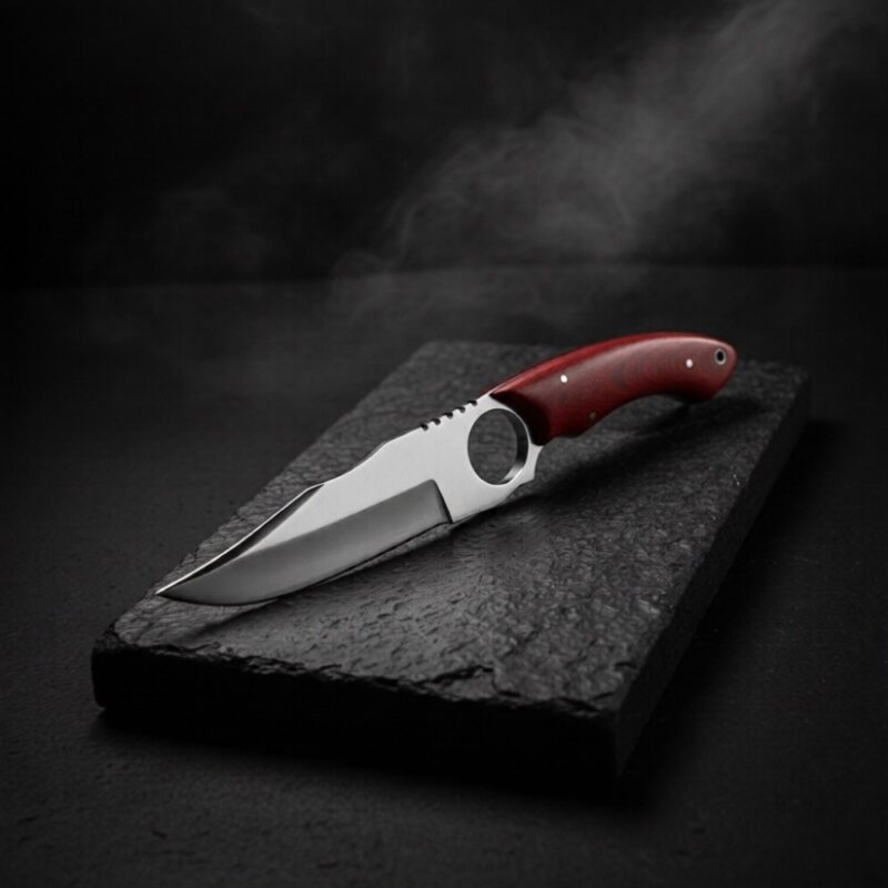 Handmade artisan hunting knife for field dressing and bushcraft