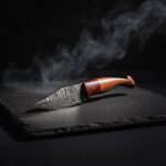 Handmade camping hunting knife for bushcraft and outdoor survival