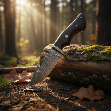 Handmade full tang Damascus Skinner Knife for hunting and field dressing