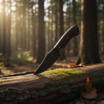 Handmade elk hunting knife for big game field dressing