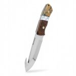 Outdoor Skinning Hunting Knife with full tang fixed blade and leather sheath