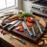 Premium Damascus Chef Knife Set for professional kitchens