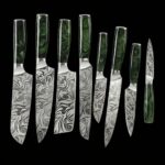 Premium Damascus Kitchen Knife Set by Monarch Cutlery