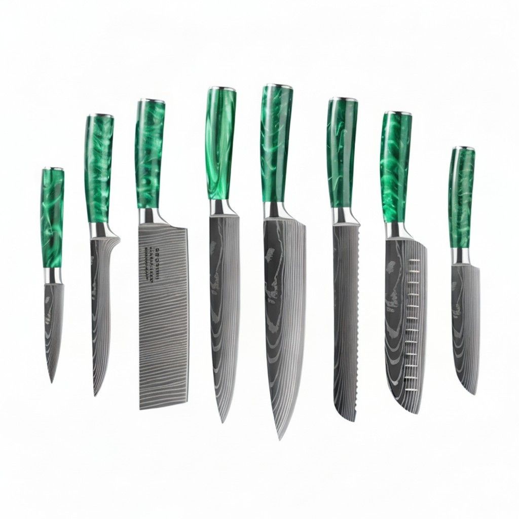 Professional Chef Knife Set by Monarch Cutlery with premium stainless steel blades