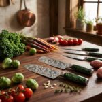 Professional Damascus Kitchen Knife Set with ergonomic handles